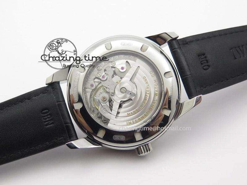 Reliable Ingeniuer St.Laurens SS Black Dial MK 1:1 Best Edition On Black Leather Strap  A 7367