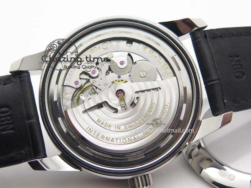 Ingeniuer St.Laurens SS Black Dial MKF 1:1 V2 Best Edition On Black Leather Strap A FlexibleFit 7351