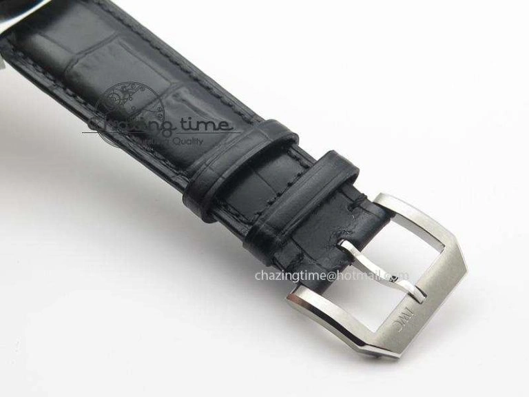 Ingeniuer St.Laurens SS Black Dial MKF 1:1 V2 Best Edition On Black Leather Strap A FlexibleFit 7351
