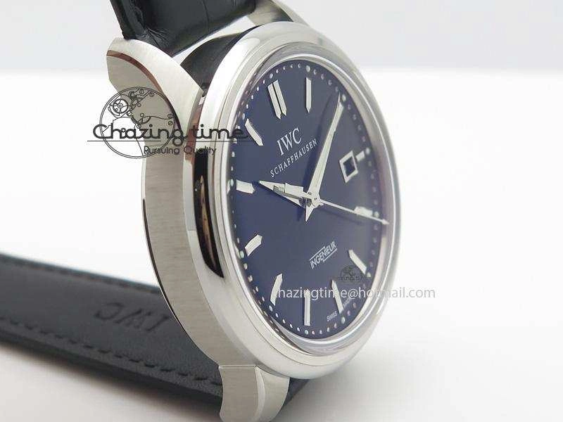 Ingeniuer St.Laurens SS Black Dial MKF 1:1 V2 Best Edition On Black Leather Strap A FlexibleFit 7351