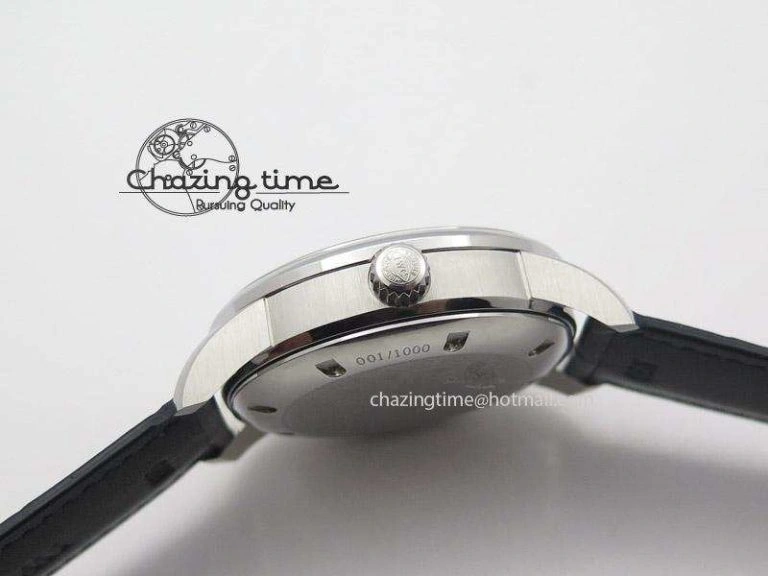 Ingeniuer St.Laurens SS Blue Dial MK 1:1 Best Edition On Black Leather Strap A BestValue 7366