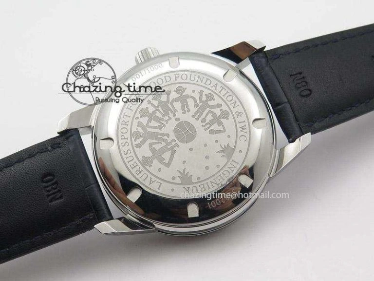 Ingeniuer St.Laurens SS Blue Dial MK 1:1 Best Edition On Black Leather Strap A BestValue 7366