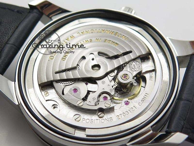 Ingeniuer St.Laurens SS Blue Dial MK 1:1 Best Edition On Black Leather Strap A BestValue 7366