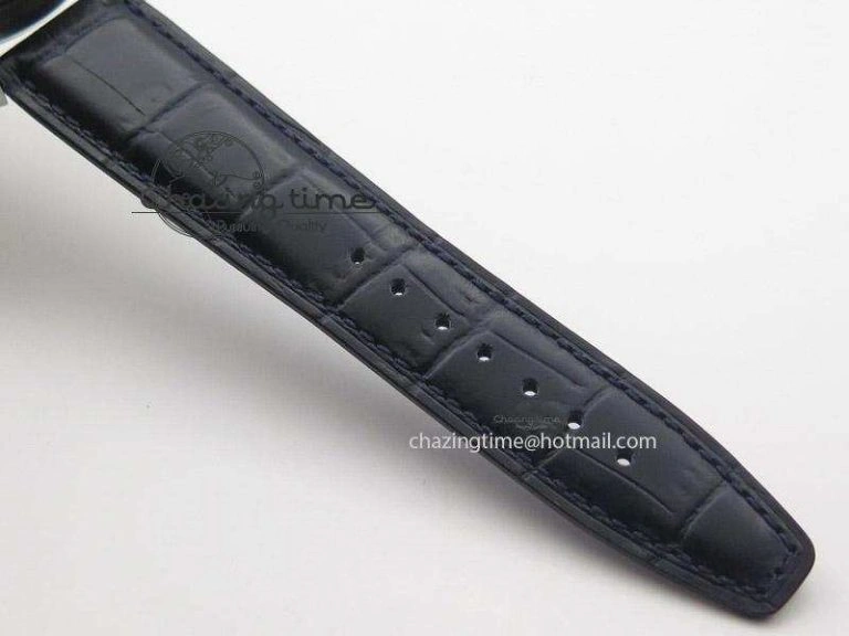 Ingeniuer St.Laurens SS Blue Dial MK 1:1 Best Edition On Black Leather Strap A BestValue 7366