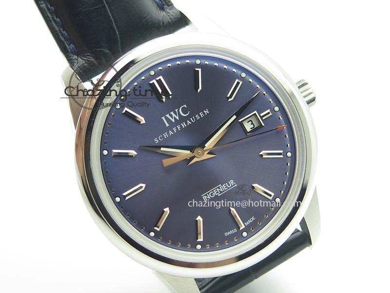 Ingeniuer St.Laurens SS Blue Dial MKF 1:1 V2 Best Edition On Black Leather Strap A UrbanStyle 7353