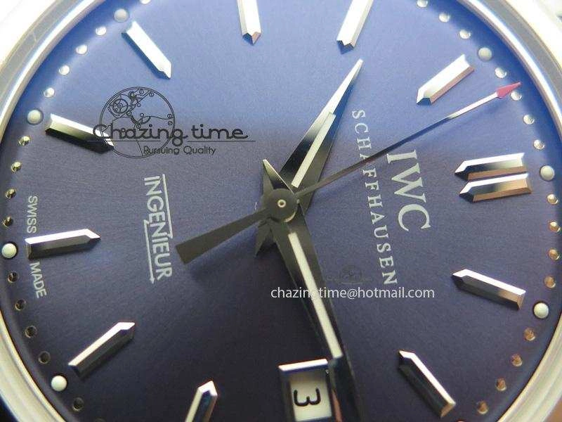Ingeniuer St.Laurens SS Blue Dial MKF 1:1 V2 Best Edition On Black Leather Strap A UrbanStyle 7353