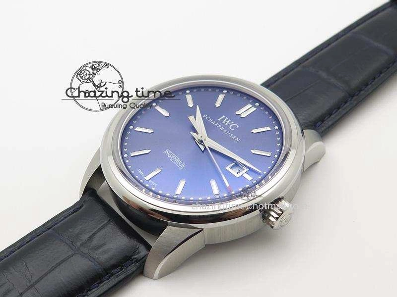 Ingeniuer St.Laurens SS Blue Dial MKF 1:1 V2 Best Edition On Black Leather Strap A UrbanStyle 7353