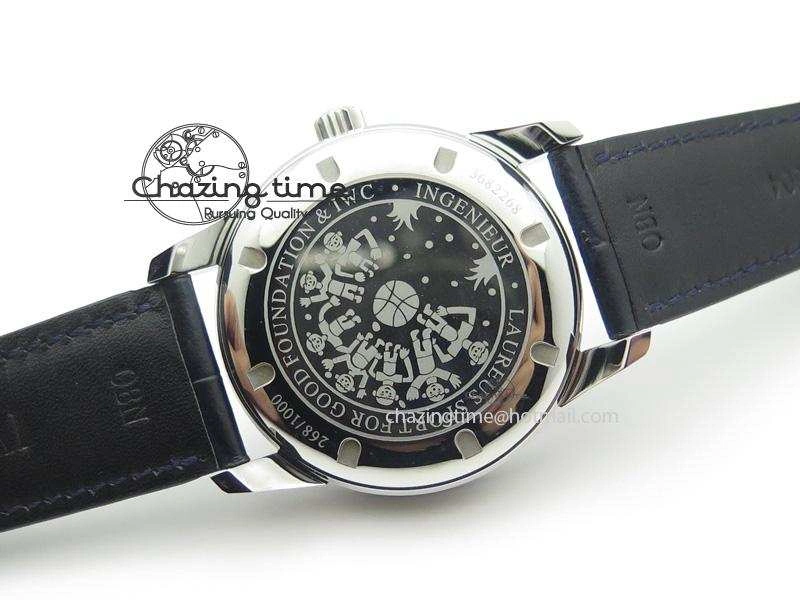 Ingeniuer St.Laurens SS Blue Dial MKF 1:1 V2 Best Edition On Black Leather Strap A UrbanStyle 7353