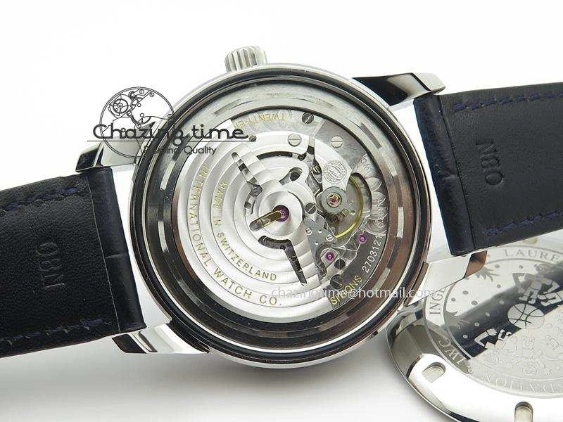 Ingeniuer St.Laurens SS Blue Dial MKF 1:1 V2 Best Edition On Black Leather Strap A UrbanStyle 7353