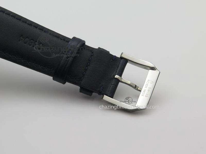 Ingeniuer St.Laurens SS Blue Dial MKF 1:1 V2 Best Edition On Black Leather Strap A UrbanStyle 7353