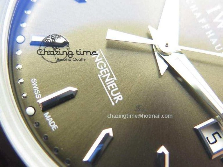 Chic Ingeniuer St.Laurens SS Brown Dial MK 1:1 Best Edition On Black Leather Strap A 7365