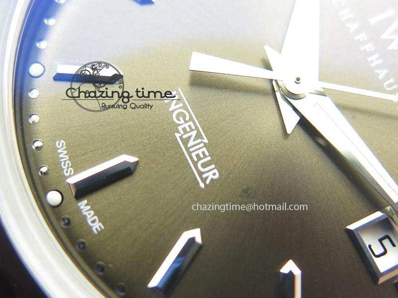 Chic Ingeniuer St.Laurens SS Brown Dial MK 1:1 Best Edition On Black Leather Strap A 7365