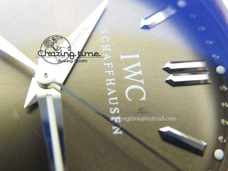Chic Ingeniuer St.Laurens SS Brown Dial MK 1:1 Best Edition On Black Leather Strap A 7365