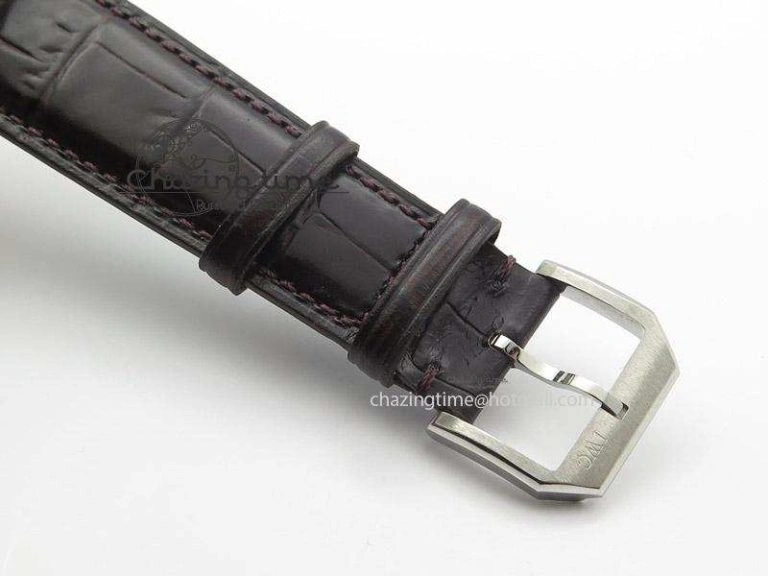 Chic Ingeniuer St.Laurens SS Brown Dial MK 1:1 Best Edition On Black Leather Strap A 7365