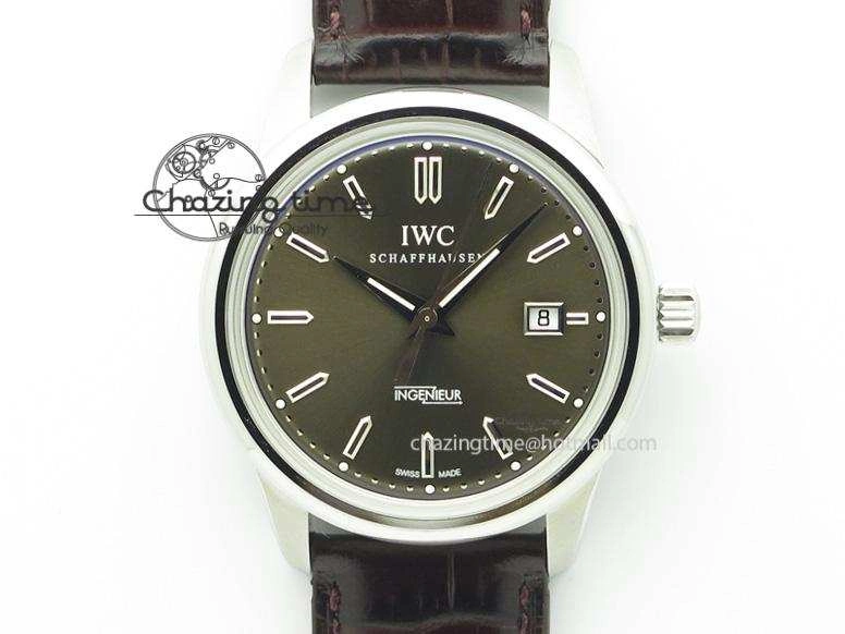 WaterResistant Ingeniuer St.Laurens SS Brown Dial MKF 1:1 V2 Best Edition On Black Leather Strap A 7352