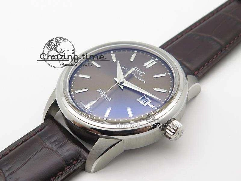 WaterResistant Ingeniuer St.Laurens SS Brown Dial MKF 1:1 V2 Best Edition On Black Leather Strap A 7352