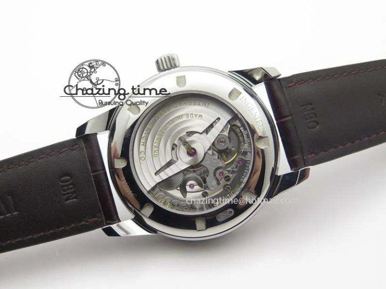 WaterResistant Ingeniuer St.Laurens SS Brown Dial MKF 1:1 V2 Best Edition On Black Leather Strap A 7352