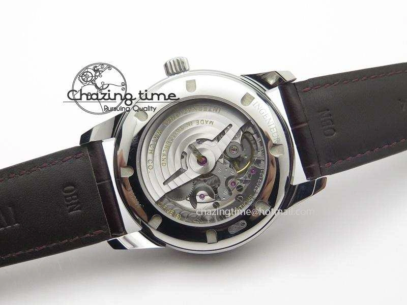 WaterResistant Ingeniuer St.Laurens SS Brown Dial MKF 1:1 V2 Best Edition On Black Leather Strap A 7352