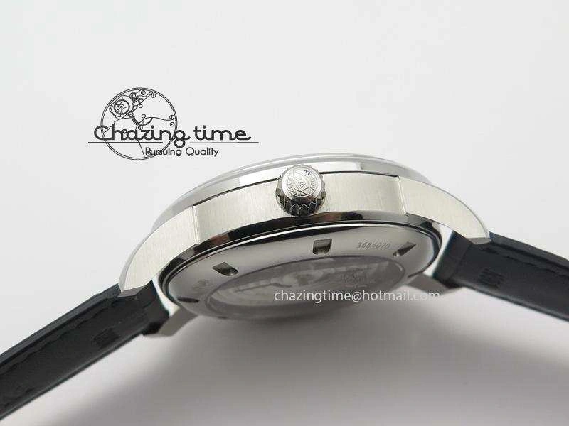 Soft Ingeniuer St.Laurens SS White Dial MKF 1:1 V2 Best Edition On Black Leather Strap A 7355