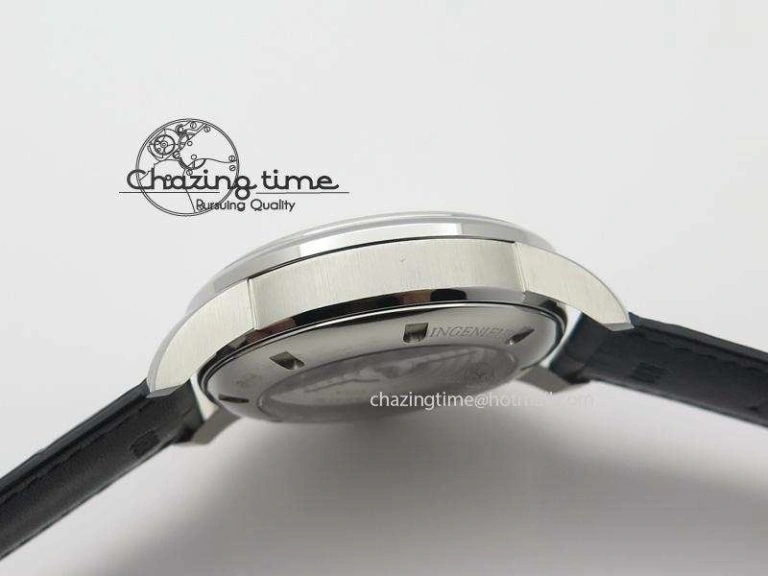 Soft Ingeniuer St.Laurens SS White Dial MKF 1:1 V2 Best Edition On Black Leather Strap A 7355