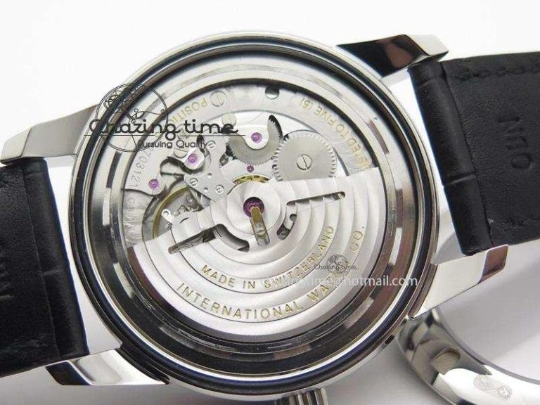 Soft Ingeniuer St.Laurens SS White Dial MKF 1:1 V2 Best Edition On Black Leather Strap A 7355