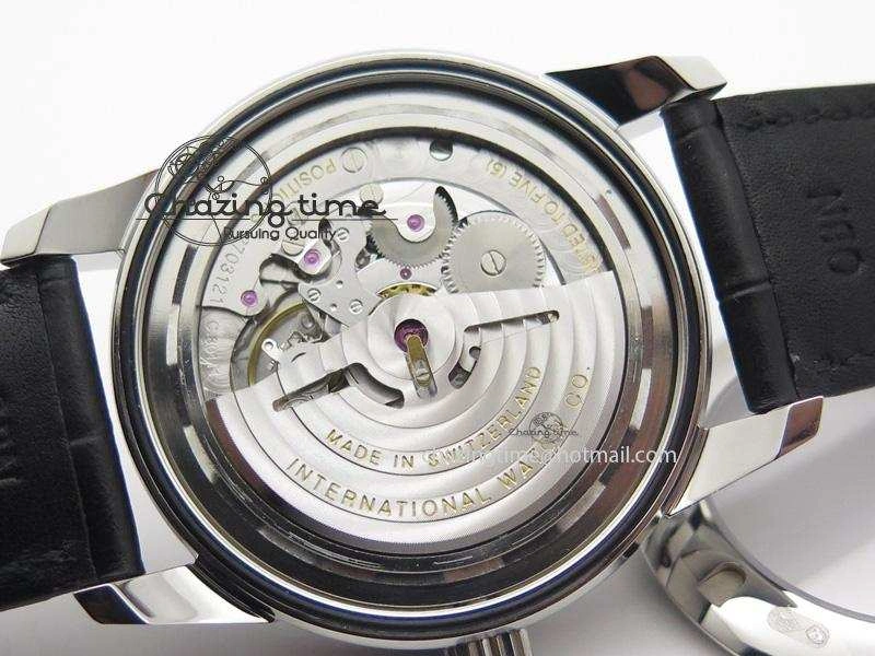 Soft Ingeniuer St.Laurens SS White Dial MKF 1:1 V2 Best Edition On Black Leather Strap A 7355