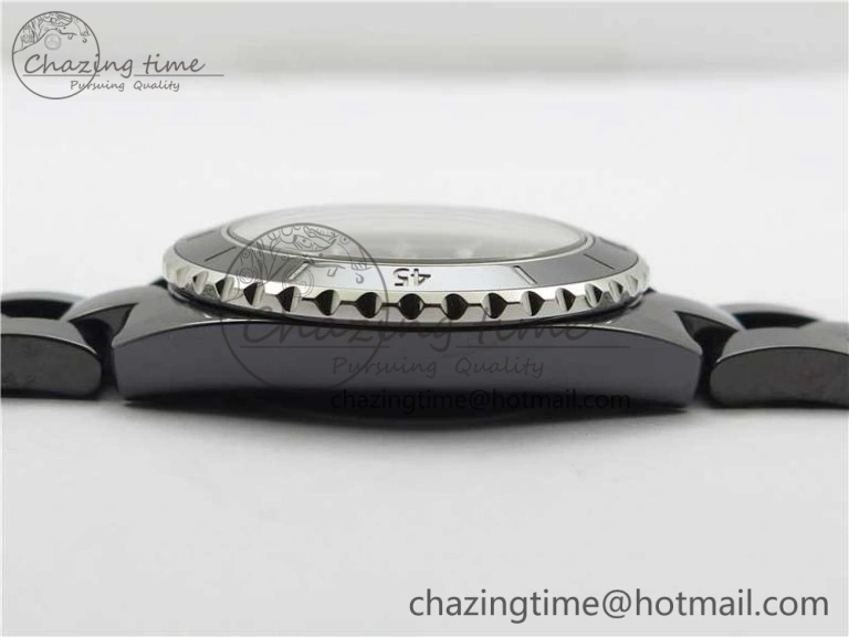 Stylish J12 38mm BV+ 1:1 Best Edition Black Korea Ceramic Black Dial Crystal Markers on Bracelet Calibre 12. 6484