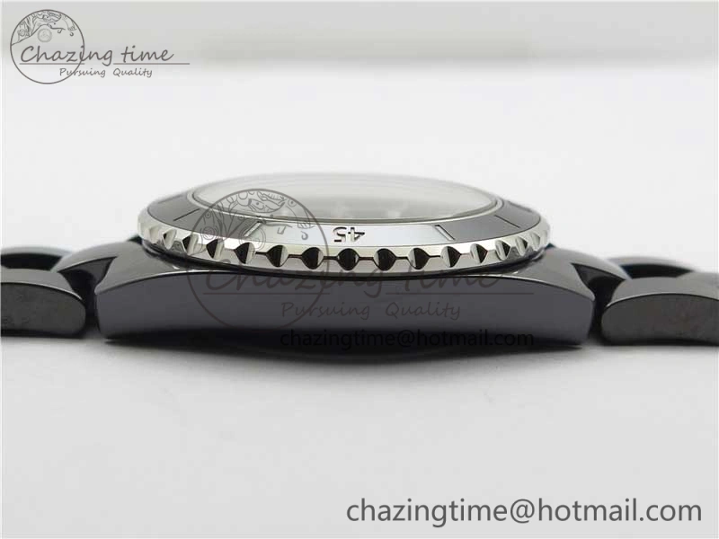 Stylish J12 38mm BV+ 1:1 Best Edition Black Korea Ceramic Black Dial Crystal Markers on Bracelet Calibre 12. 6484