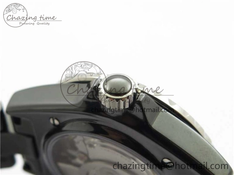 Stylish J12 38mm BV+ 1:1 Best Edition Black Korea Ceramic Black Dial Crystal Markers on Bracelet Calibre 12. 6484