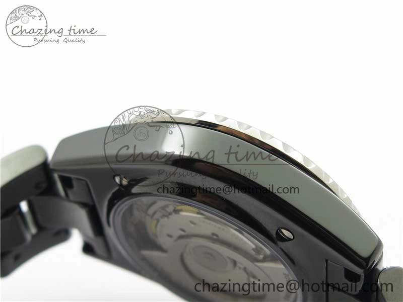 Stylish J12 38mm BV+ 1:1 Best Edition Black Korea Ceramic Black Dial Crystal Markers on Bracelet Calibre 12. 6484