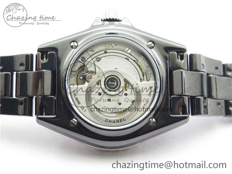 Stylish J12 38mm BV+ 1:1 Best Edition Black Korea Ceramic Black Dial Crystal Markers on Bracelet Calibre 12. 6484
