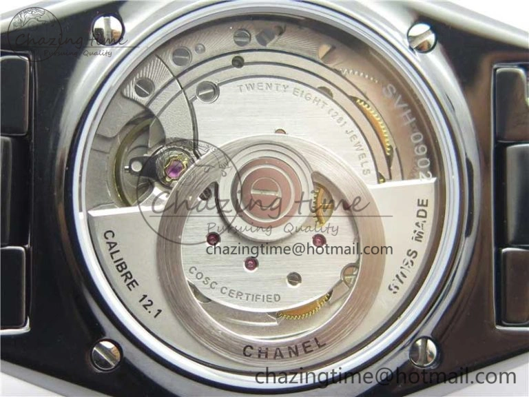 Stylish J12 38mm BV+ 1:1 Best Edition Black Korea Ceramic Black Dial Crystal Markers on Bracelet Calibre 12. 6484
