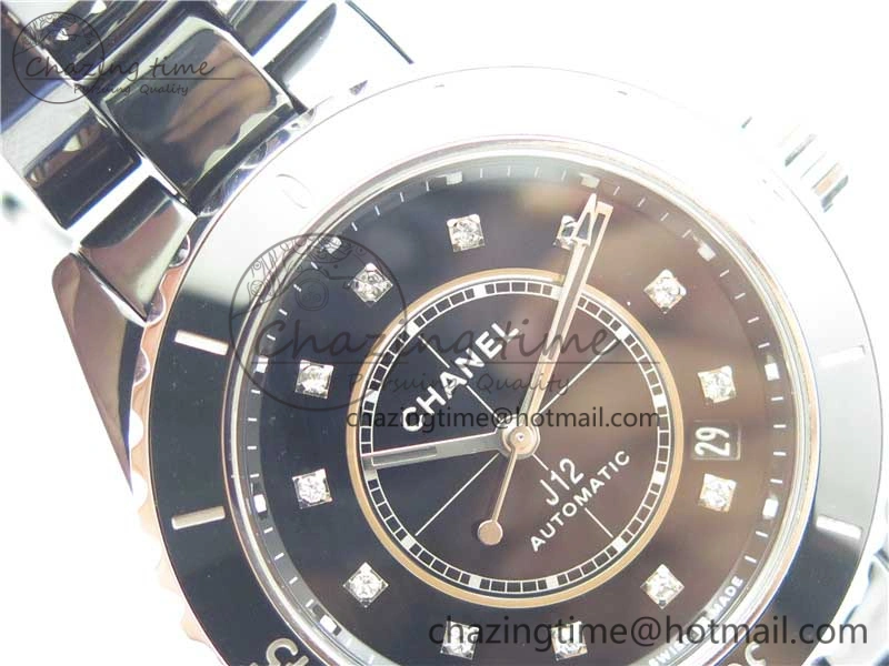 Stylish J12 38mm BV+ 1:1 Best Edition Black Korea Ceramic Black Dial Crystal Markers on Bracelet Calibre 12. 6484