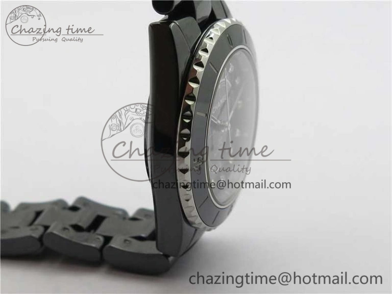 Stylish J12 38mm BV+ 1:1 Best Edition Black Korea Ceramic Black Dial Crystal Markers on Bracelet Calibre 12. 6484