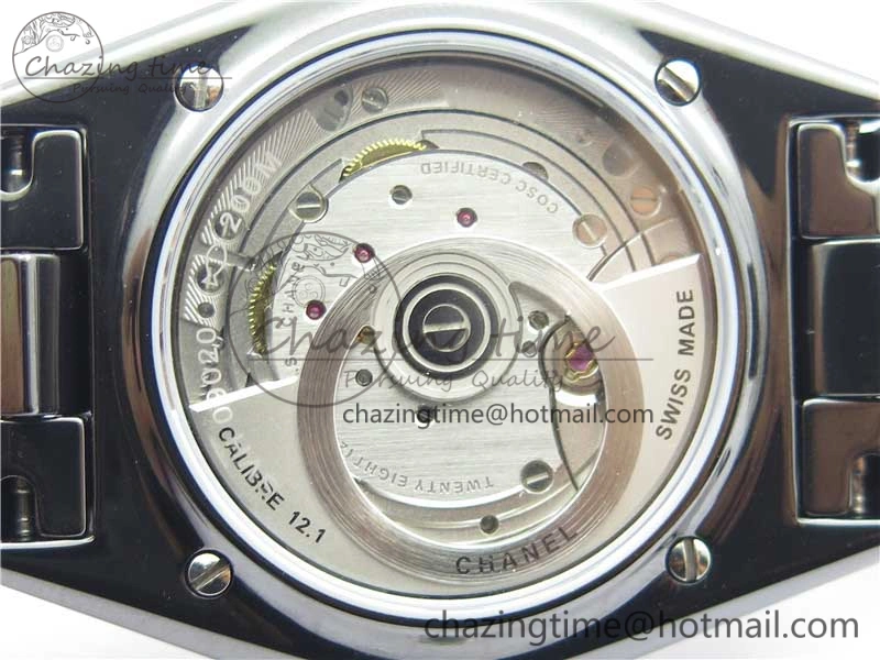 Casual J12 38mm BV+ 1:1 Best Edition Black Korea Ceramic Black Dial Numeral Markers on Bracelet Calibre 12. 6483