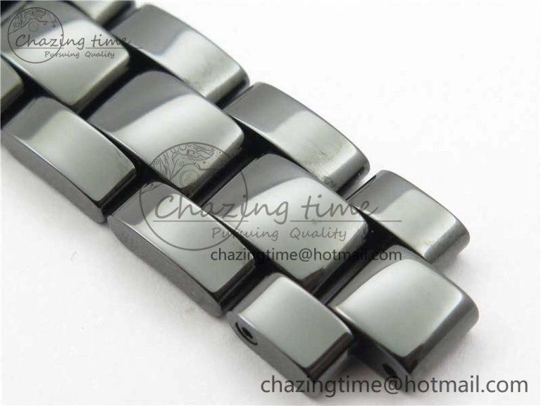 Casual J12 38mm BV+ 1:1 Best Edition Black Korea Ceramic Black Dial Numeral Markers on Bracelet Calibre 12. 6483