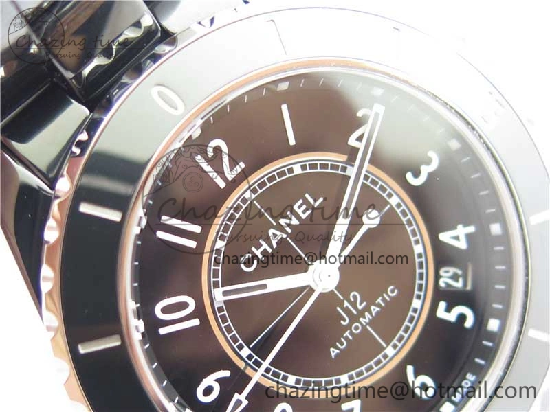 Casual J12 38mm BV+ 1:1 Best Edition Black Korea Ceramic Black Dial Numeral Markers on Bracelet Calibre 12. 6483