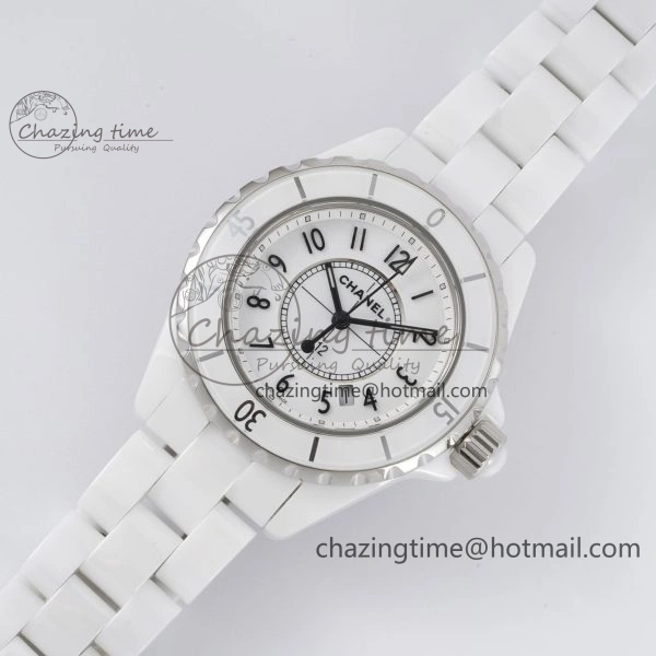 Casual J12 38mm BV+ 1:1 Best Edition Black Korea Ceramic Black Dial Numeral Markers on Bracelet Calibre 12. 6483