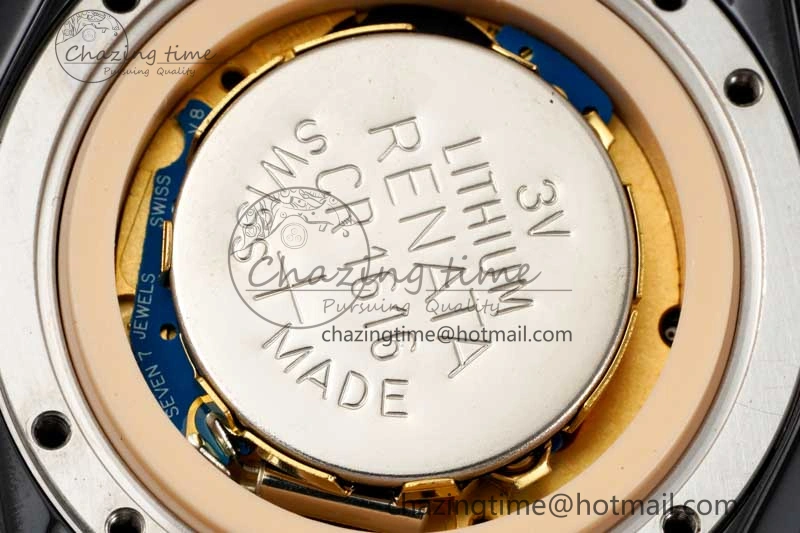 Chic J13 33mm Black Ceramic HTF 1:1 Best Edition Black Dial Diamonds Markers on Bracelet Swiss Quartz 6479