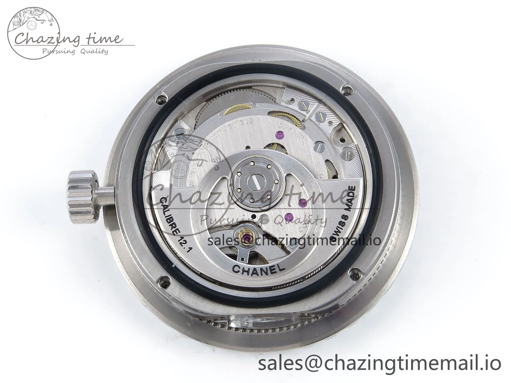 J13 33mm Black Ceramic HTF 1:1 Best Edition Black Numbers Dial on Bracelet A12. Versatile 6439