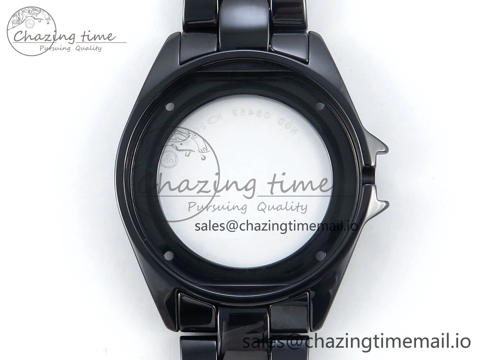 J13 33mm Black Ceramic HTF 1:1 Best Edition Black Numbers Dial on Bracelet A12. Versatile 6439