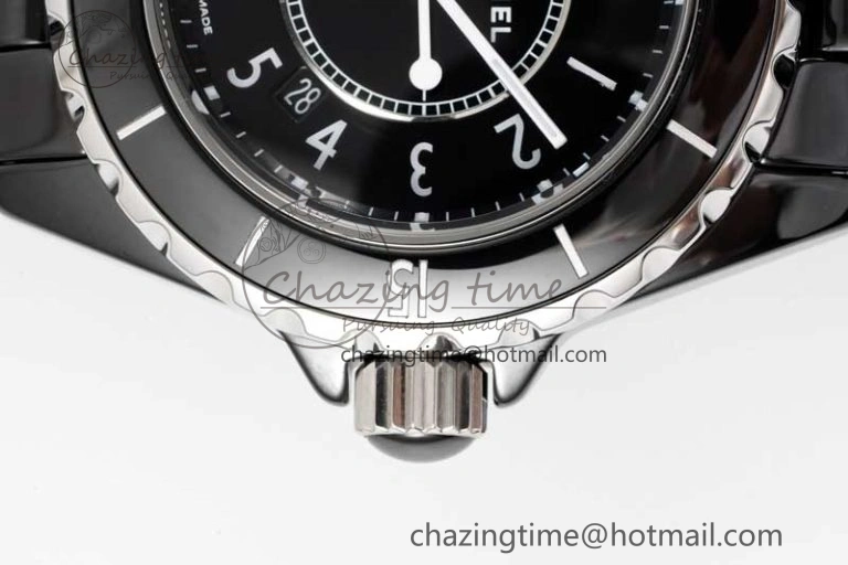 J13 33mm Black Korea Ceramic HTF 1:1 Best Edition Black Dial on Bracelet Swiss Quartz Unique 6478