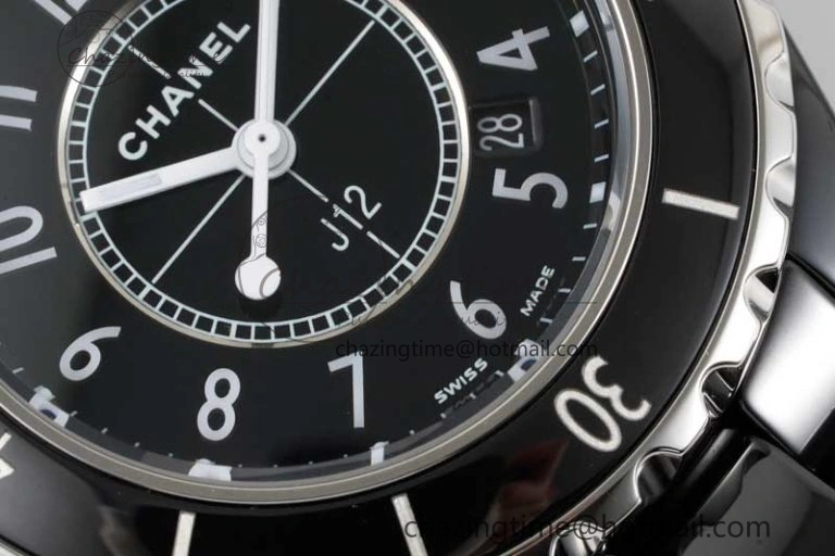 J13 33mm Black Korea Ceramic HTF 1:1 Best Edition Black Dial on Bracelet Swiss Quartz Unique 6478