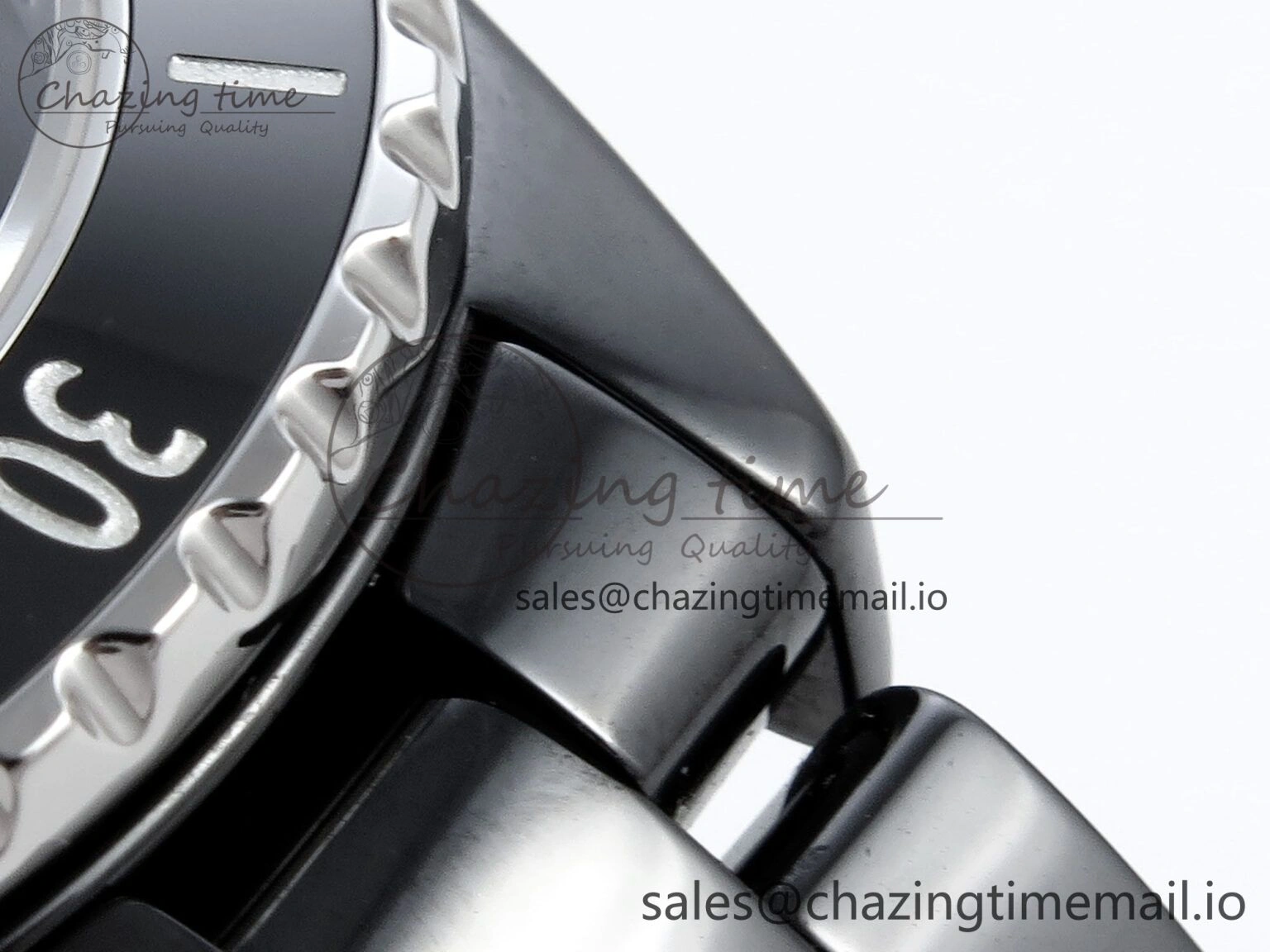GoAnywhere J13 33mm HTF 1:1 Best Edition Black Korea Ceramic Diamonds Markers Dial on Bracelet A12. 6423