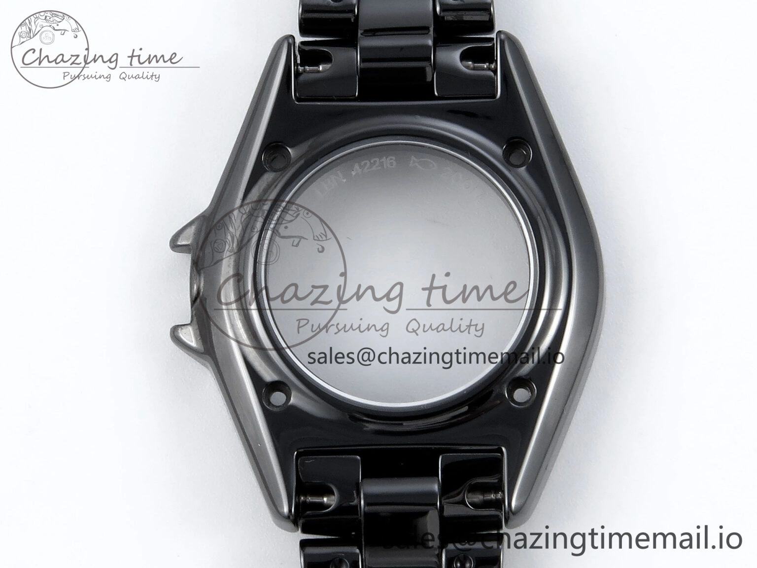 FreshLook J13 33mm HTF 1:1 Best Edition Black Korea Ceramic Numeral Markers Dial on Bracelet A12. 6421
