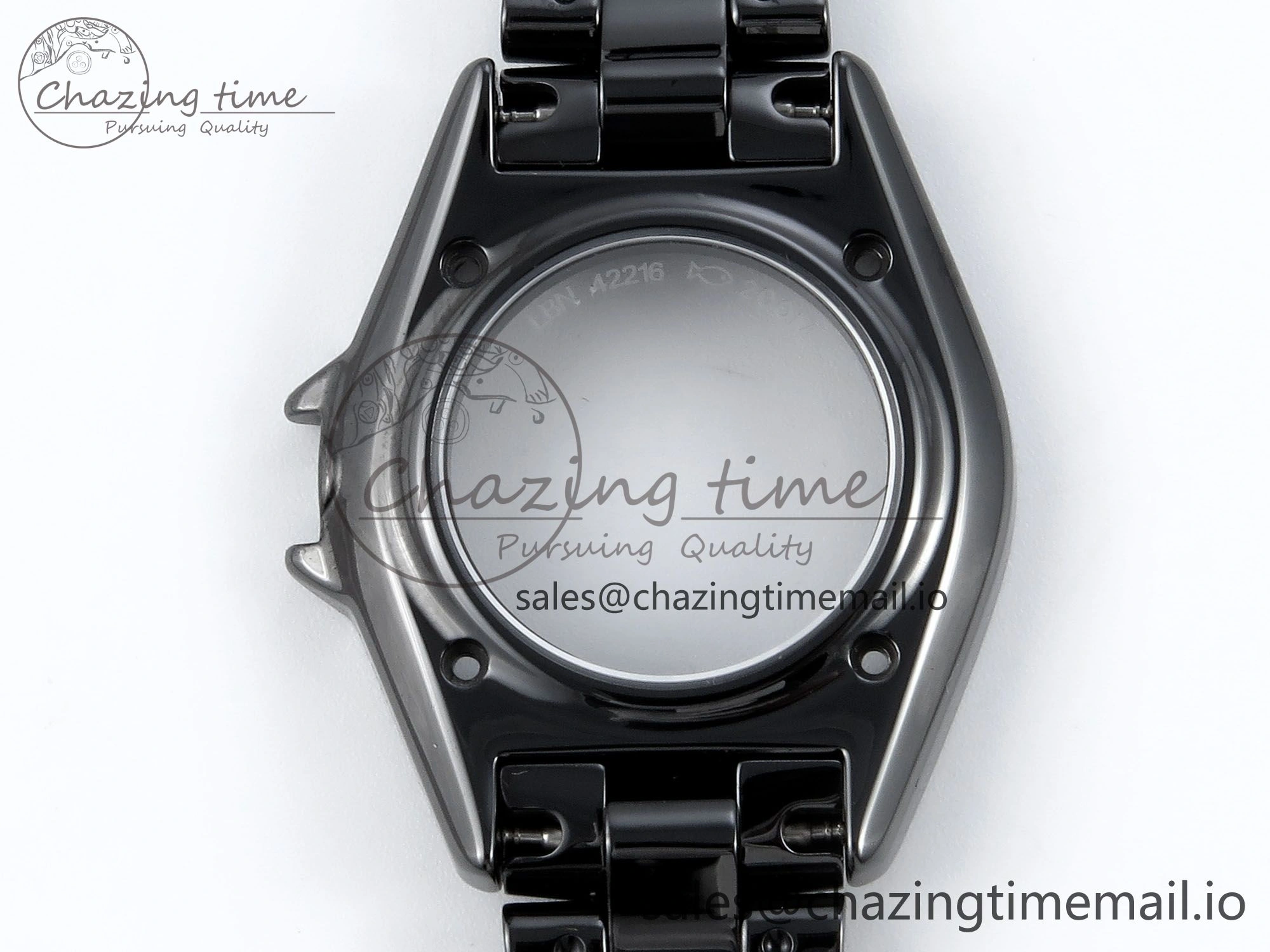 FreshLook J13 33mm HTF 1:1 Best Edition Black Korea Ceramic Numeral Markers Dial on Bracelet A12. 6421
