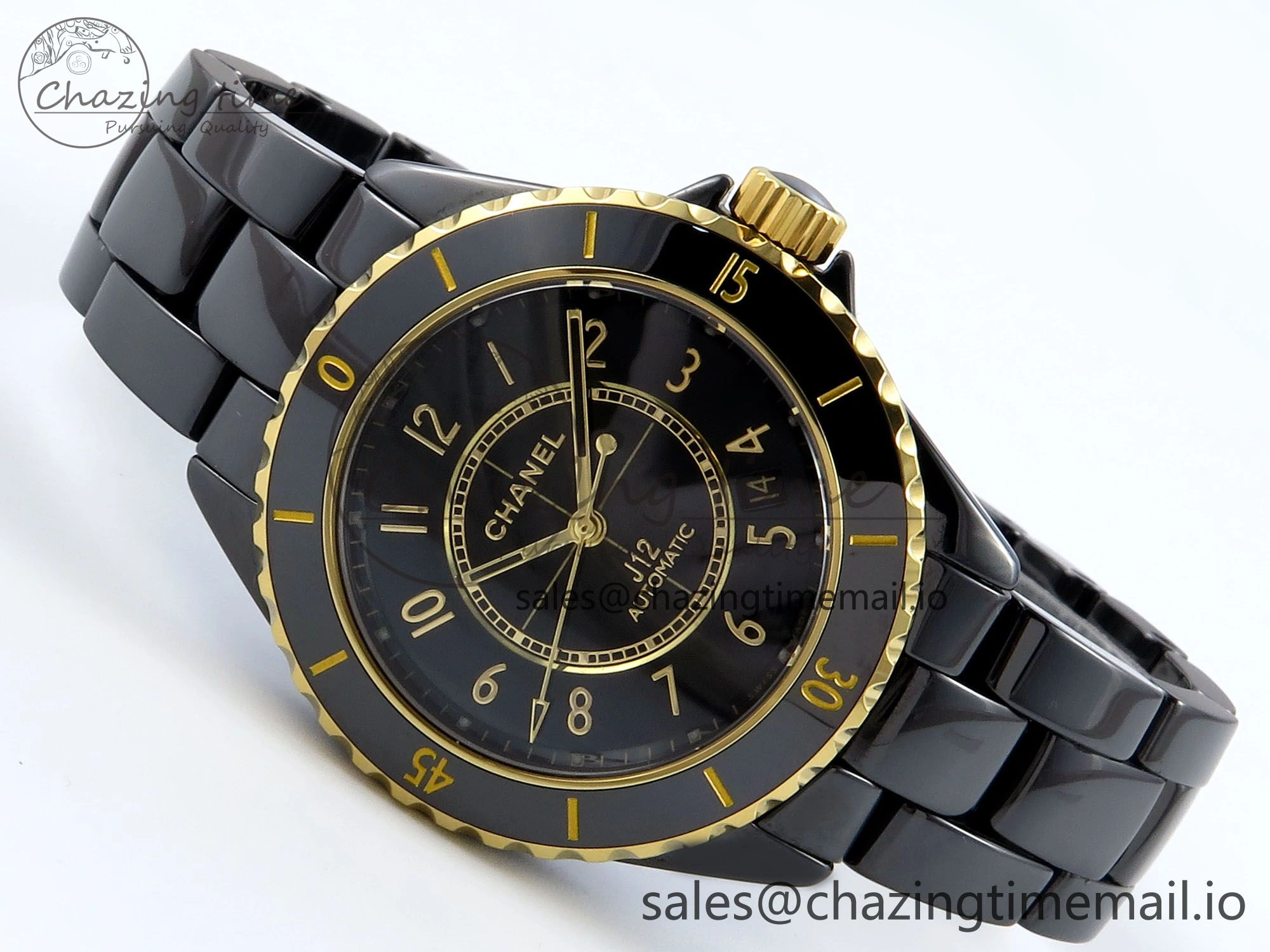 Elegant J13 33mm HTF 1:1 Best Edition Black YG Dial on Bracelet A12. 6413