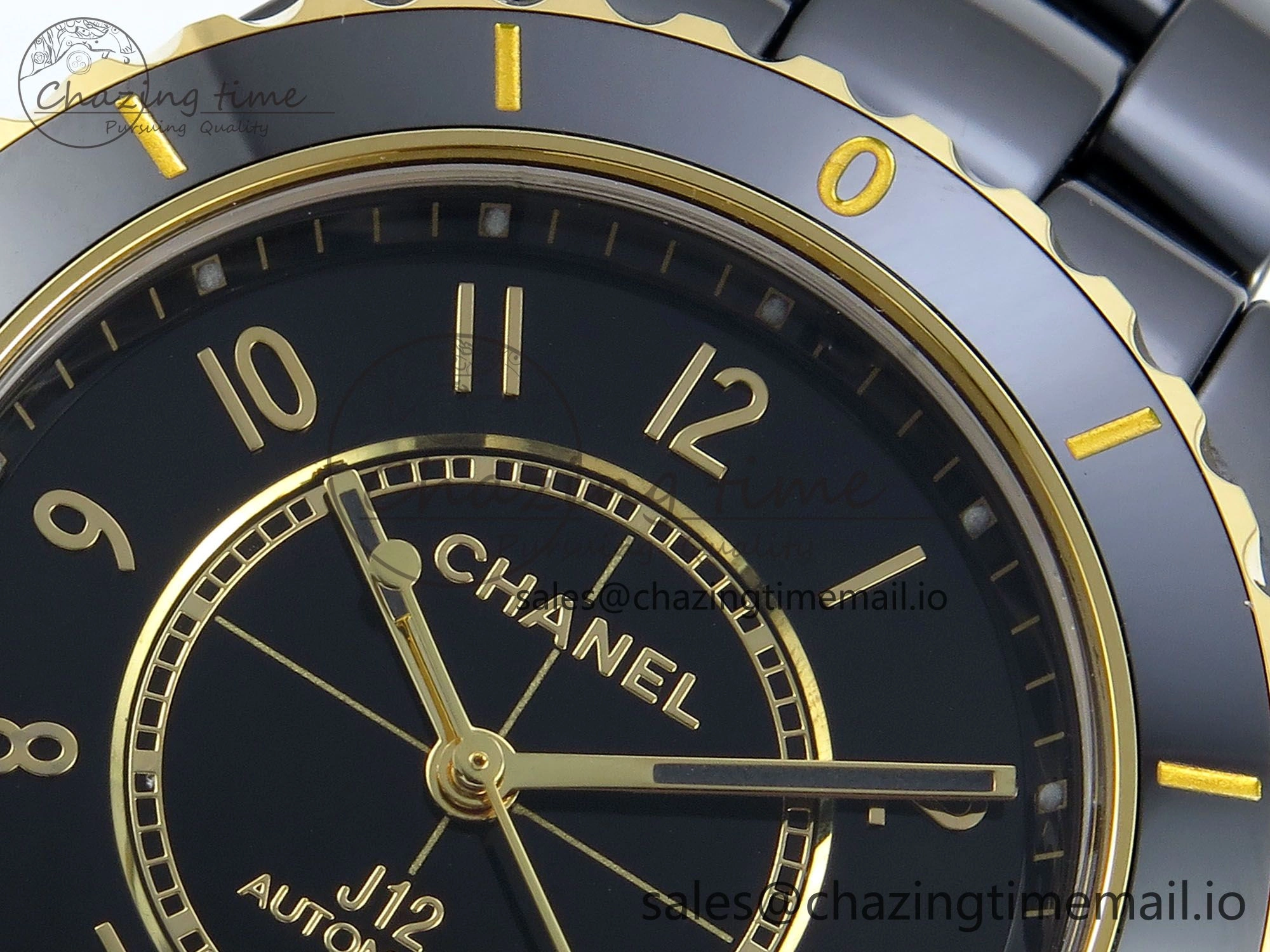 Elegant J13 33mm HTF 1:1 Best Edition Black YG Dial on Bracelet A12. 6413