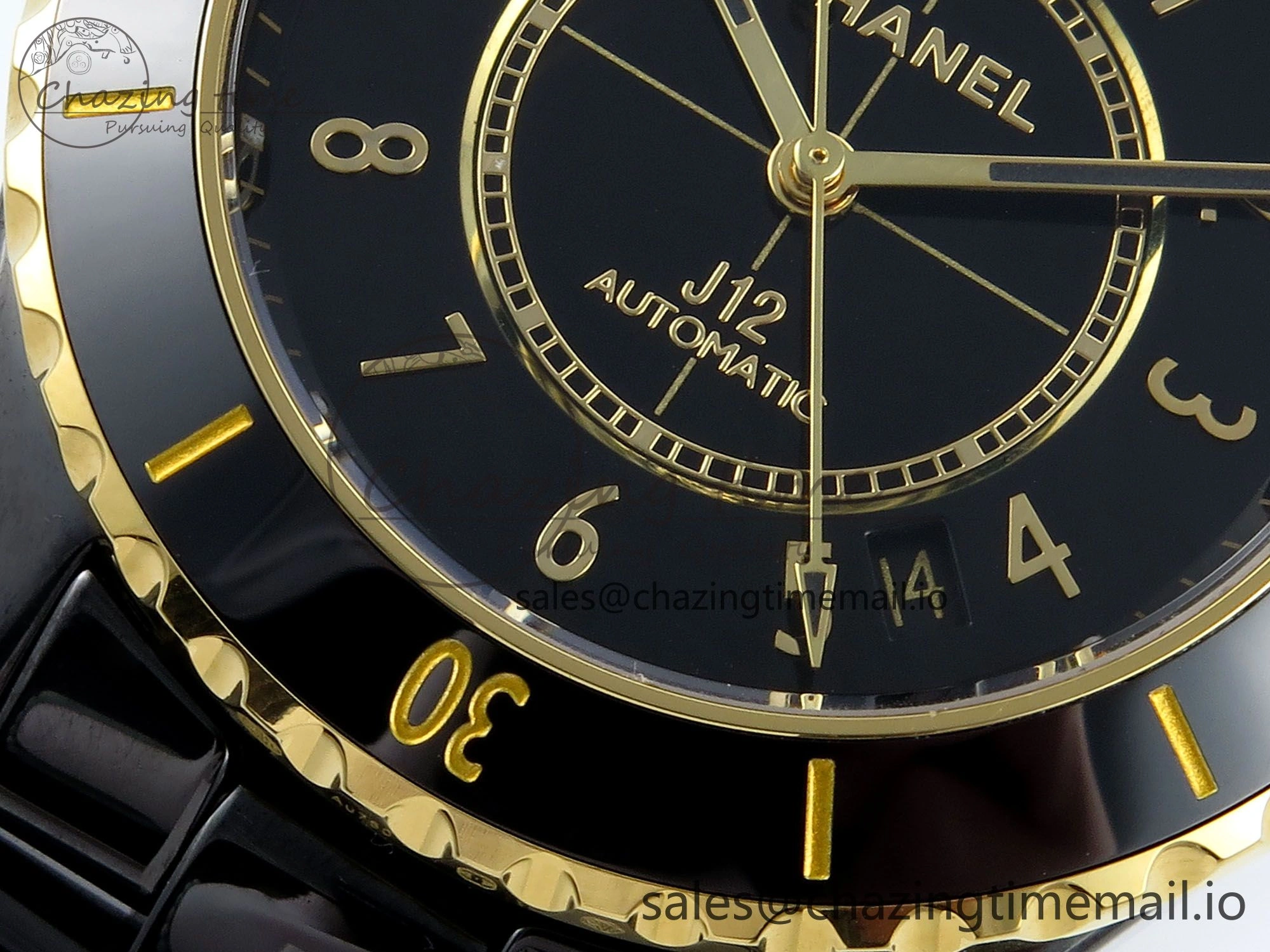 Elegant J13 33mm HTF 1:1 Best Edition Black YG Dial on Bracelet A12. 6413