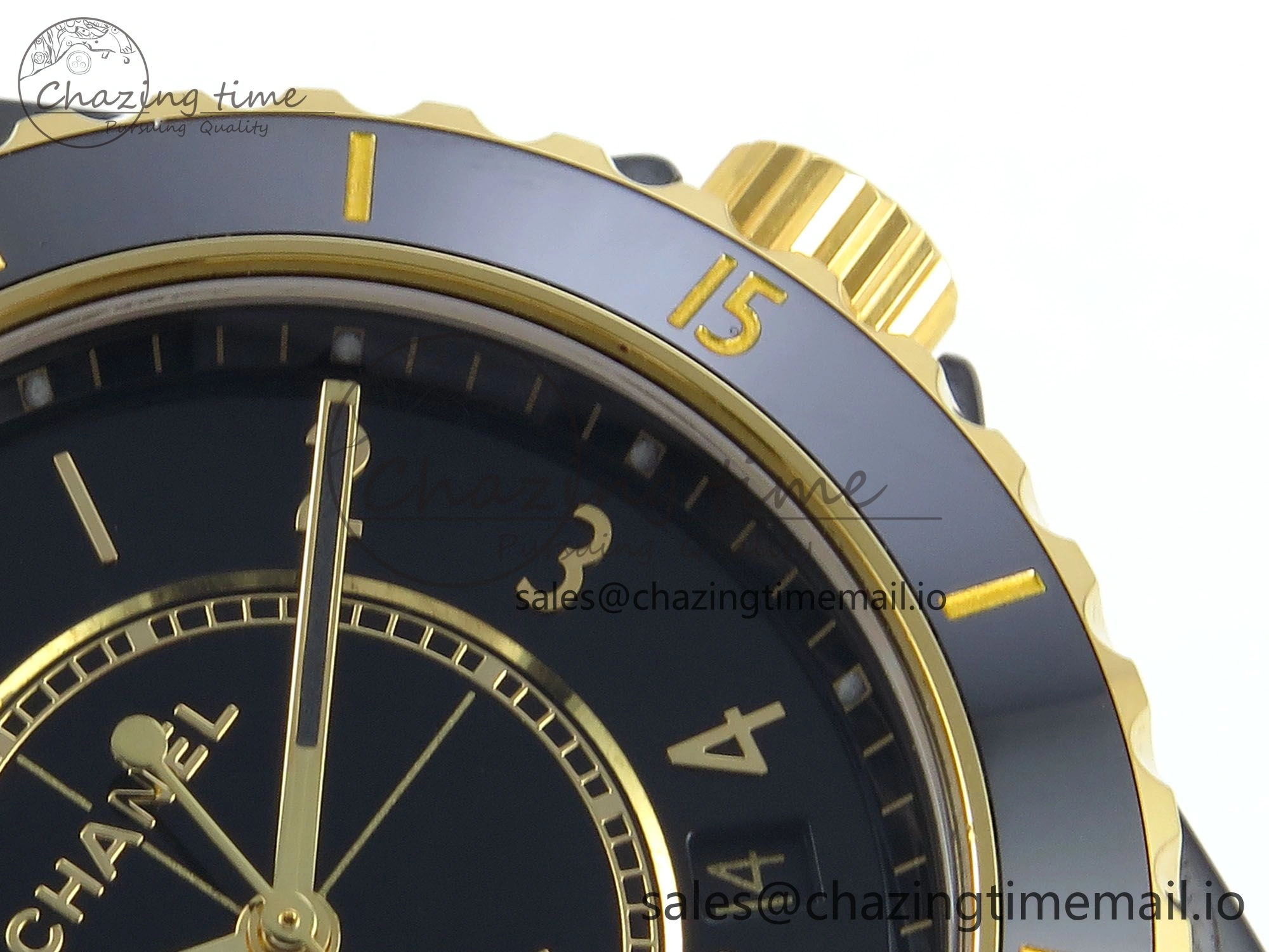 Elegant J13 33mm HTF 1:1 Best Edition Black YG Dial on Bracelet A12. 6413